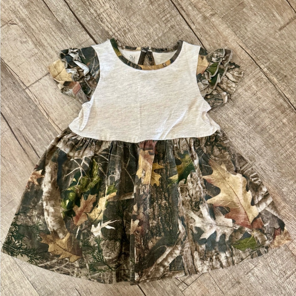 Bass Pro Shops Baby Girls Dress – 9 Months |‎ Camo Short Sleeve